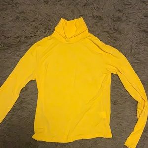 Yellow turtleneck